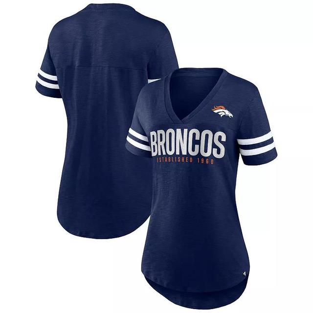 Womens Fanatics Branded Denver Broncos Speed Tested V-Neck T-Shirt Blue Product Image