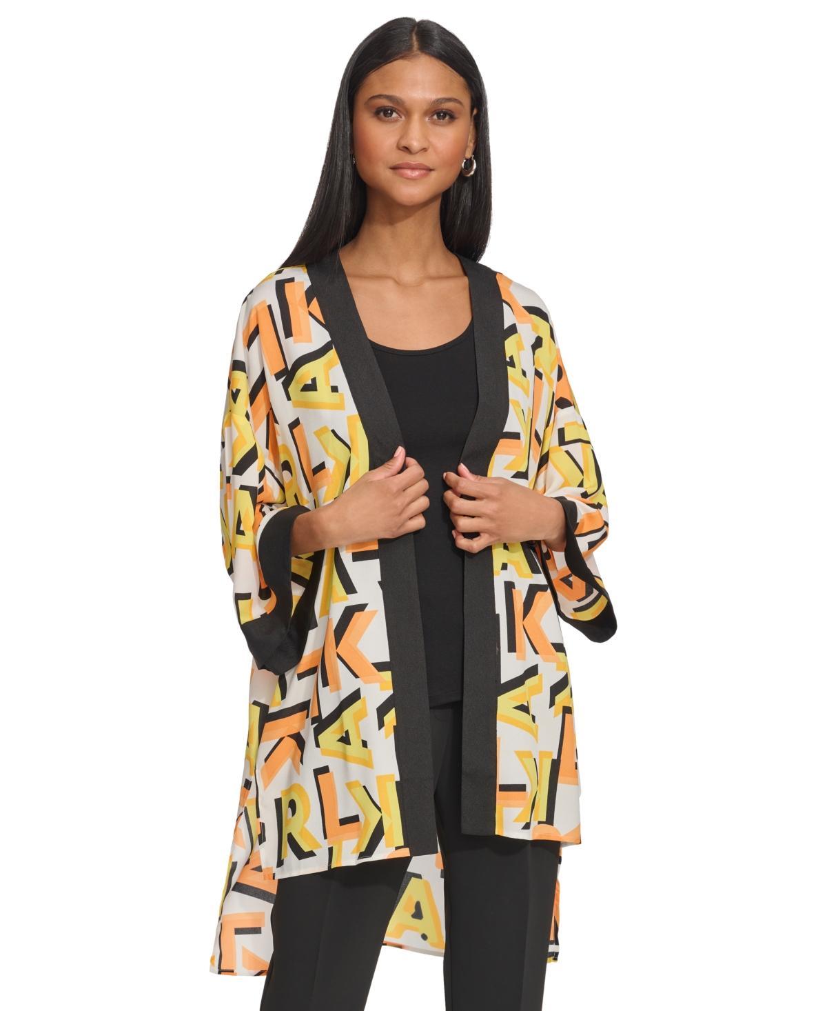 Women's Printed Open-Front Kimono Jacket Product Image