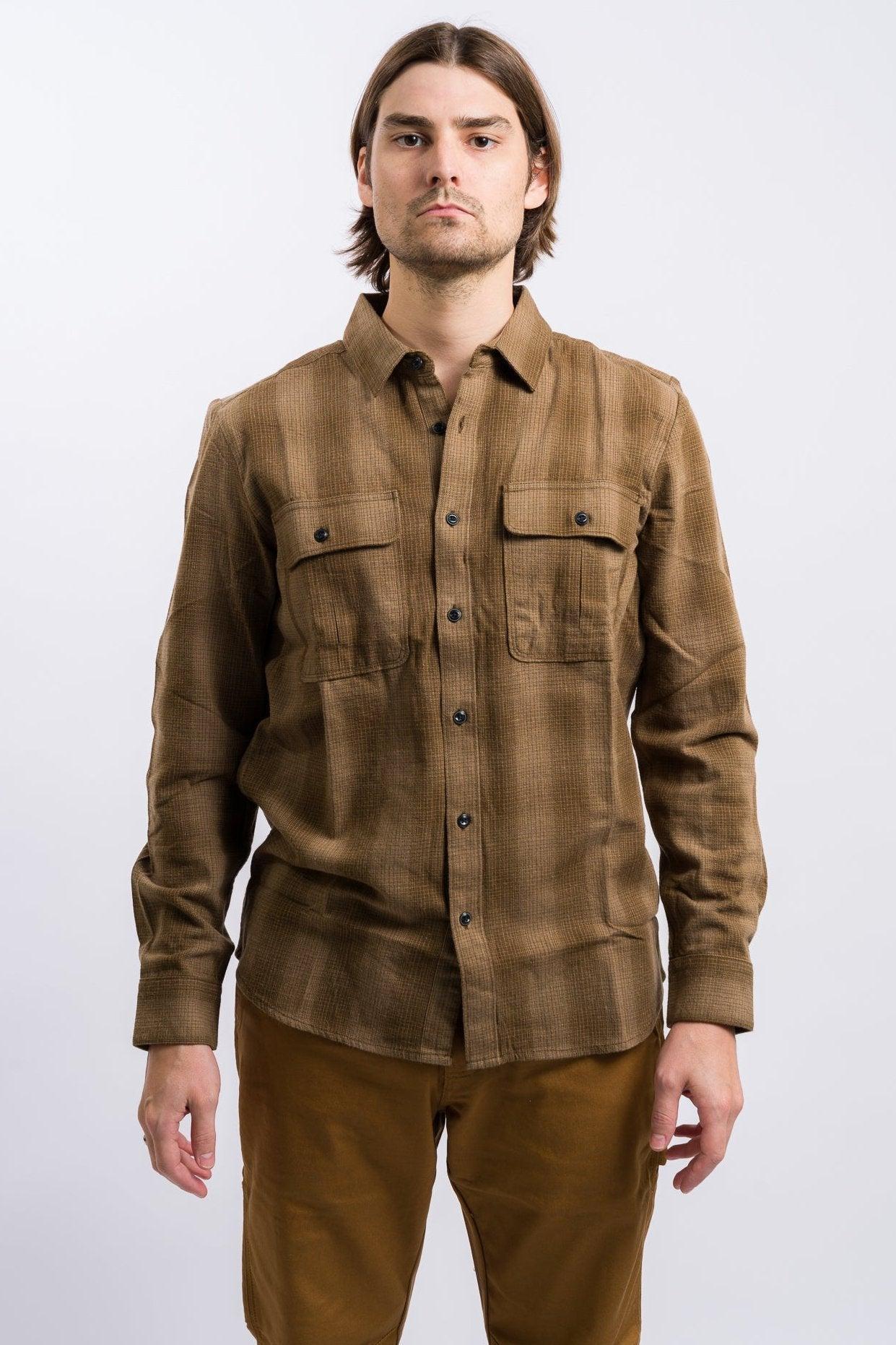 Volcom Shadowstone Long Sleeve Flannel Shirt - Dark Earth Product Image