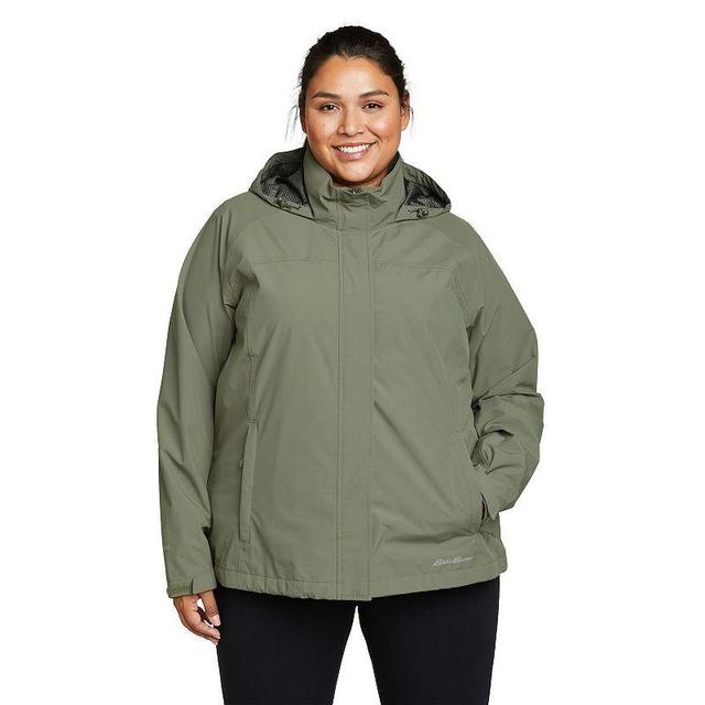 Plus Size Eddie Bauer Packable Rainfoil Jacket, Womens Dark Green Product Image