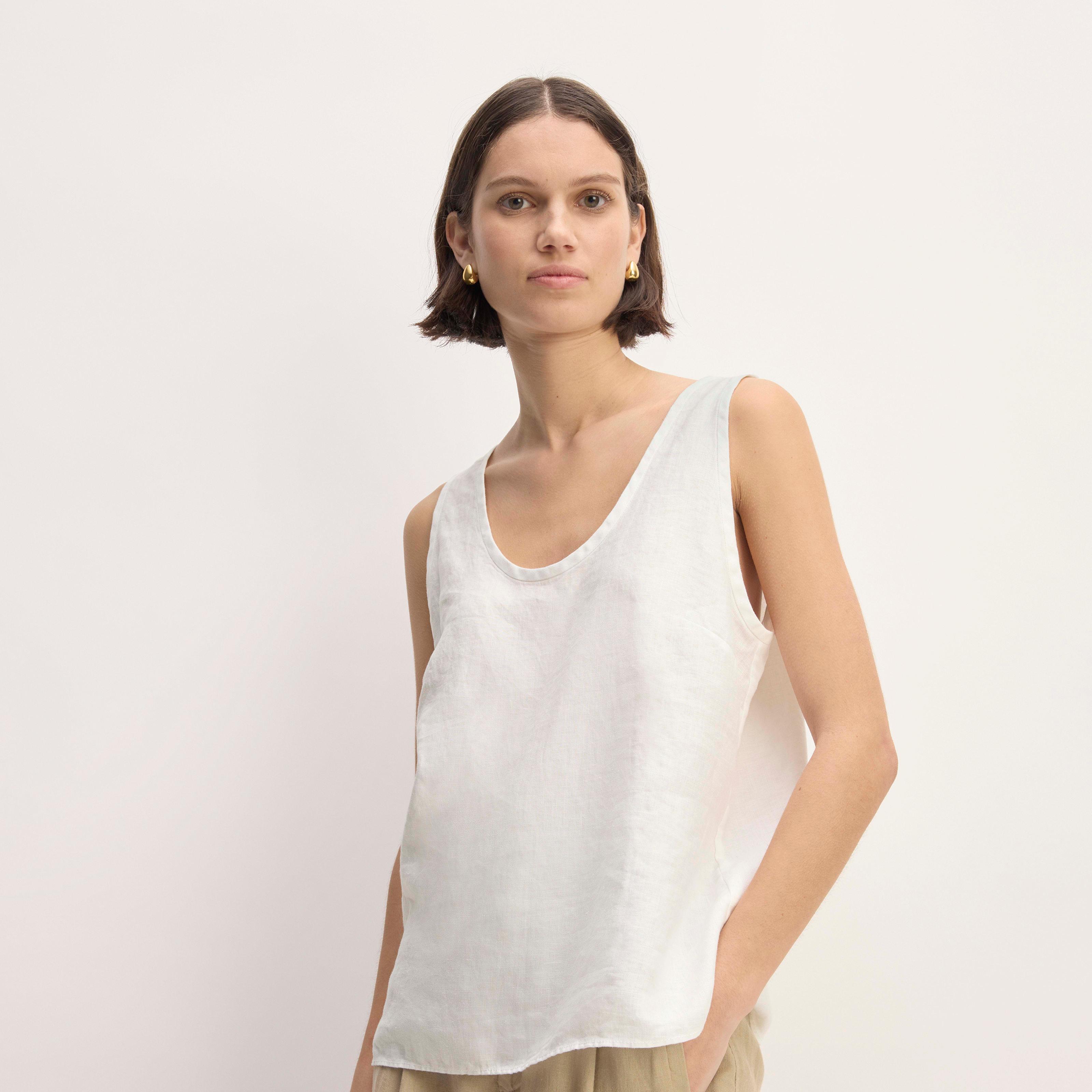 The Scoop Tank in Linen Product Image