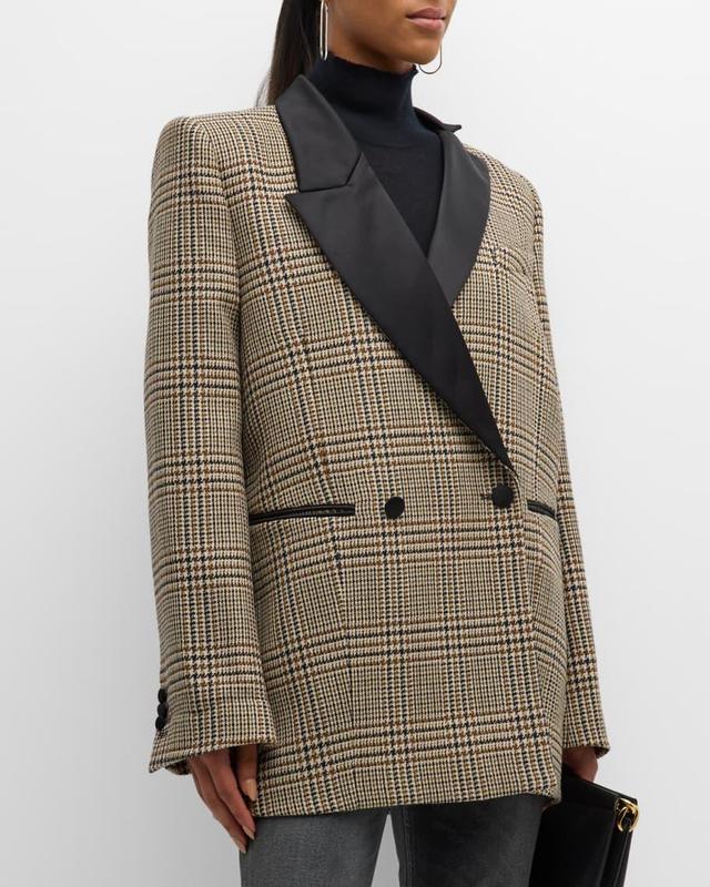 Graphic Elegance Houndstooth Plaid Jacket Product Image