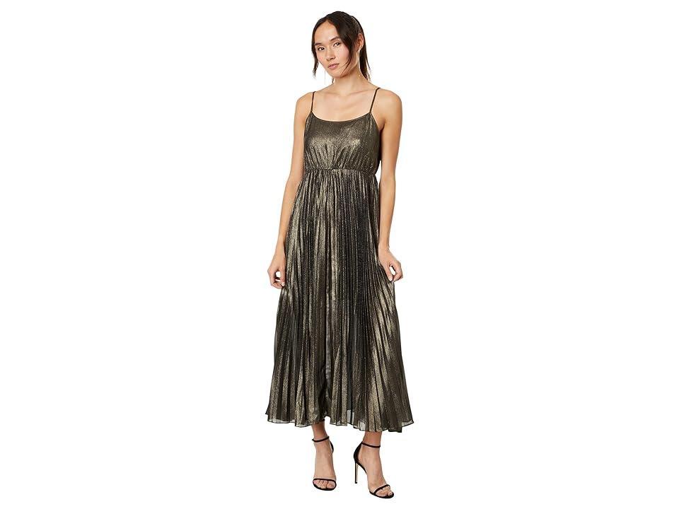 Lucky Brand Womens Pleated Party Midi Dress Product Image