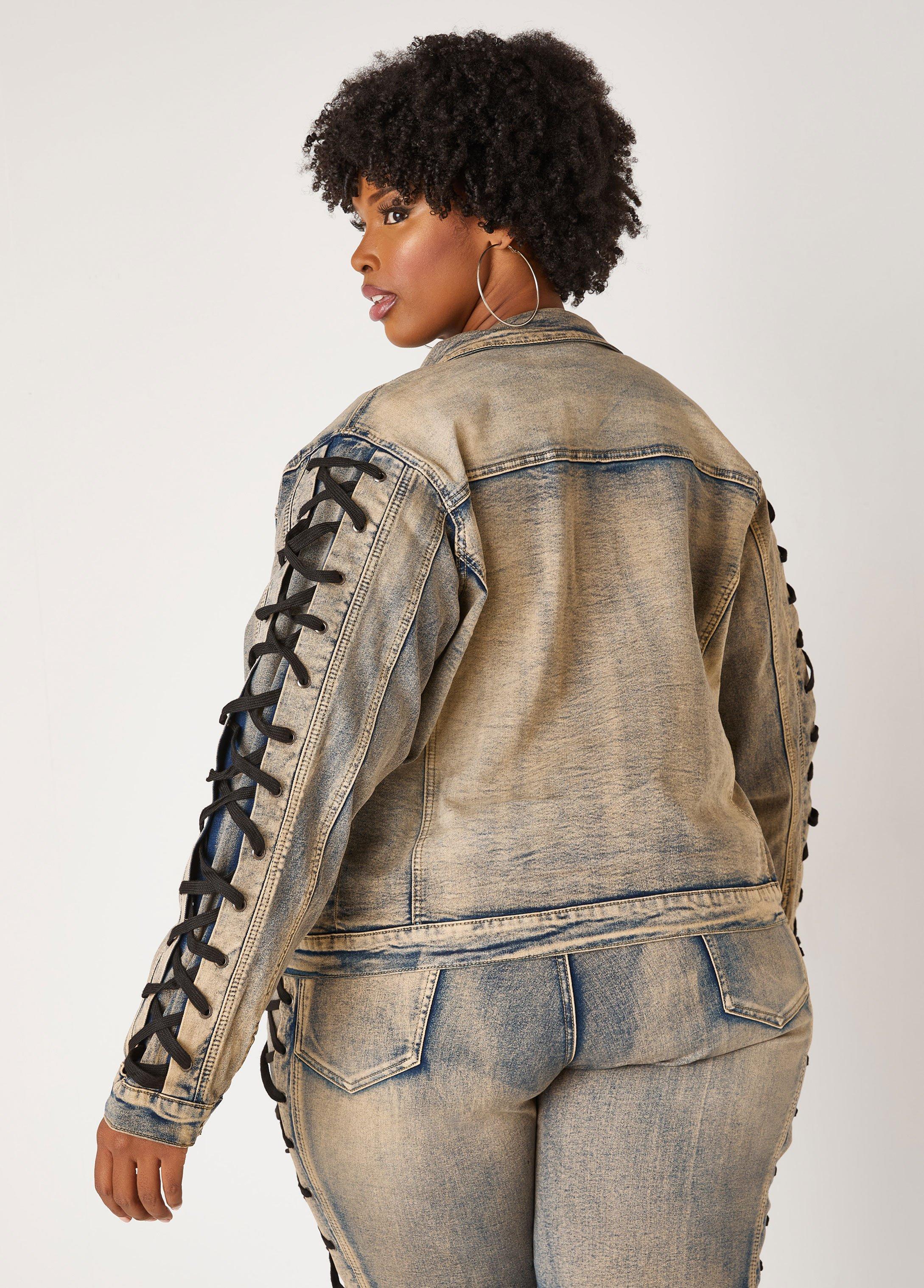 Lace Up Denim Jacket product image