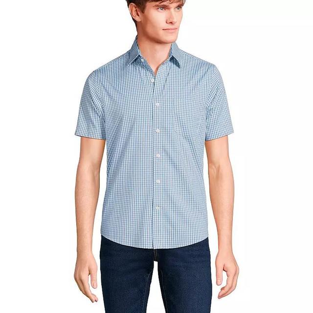 Mens Lands End Short Sleeve Travel Kit Button-Up Short Sleeve Shirt Product Image