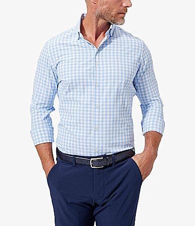 Mizzen+Main Mens Leeward Trim Fit Gingham Performance Button-Up Shirt Product Image