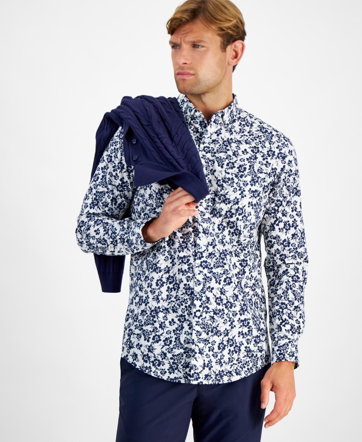 Club Room Mens Floral Poplin Shirt, Created for Macys Product Image