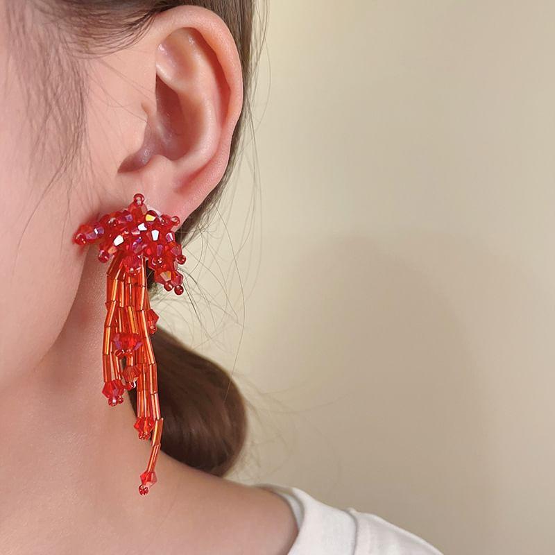 Beaded Fringe Drop Earring Product Image