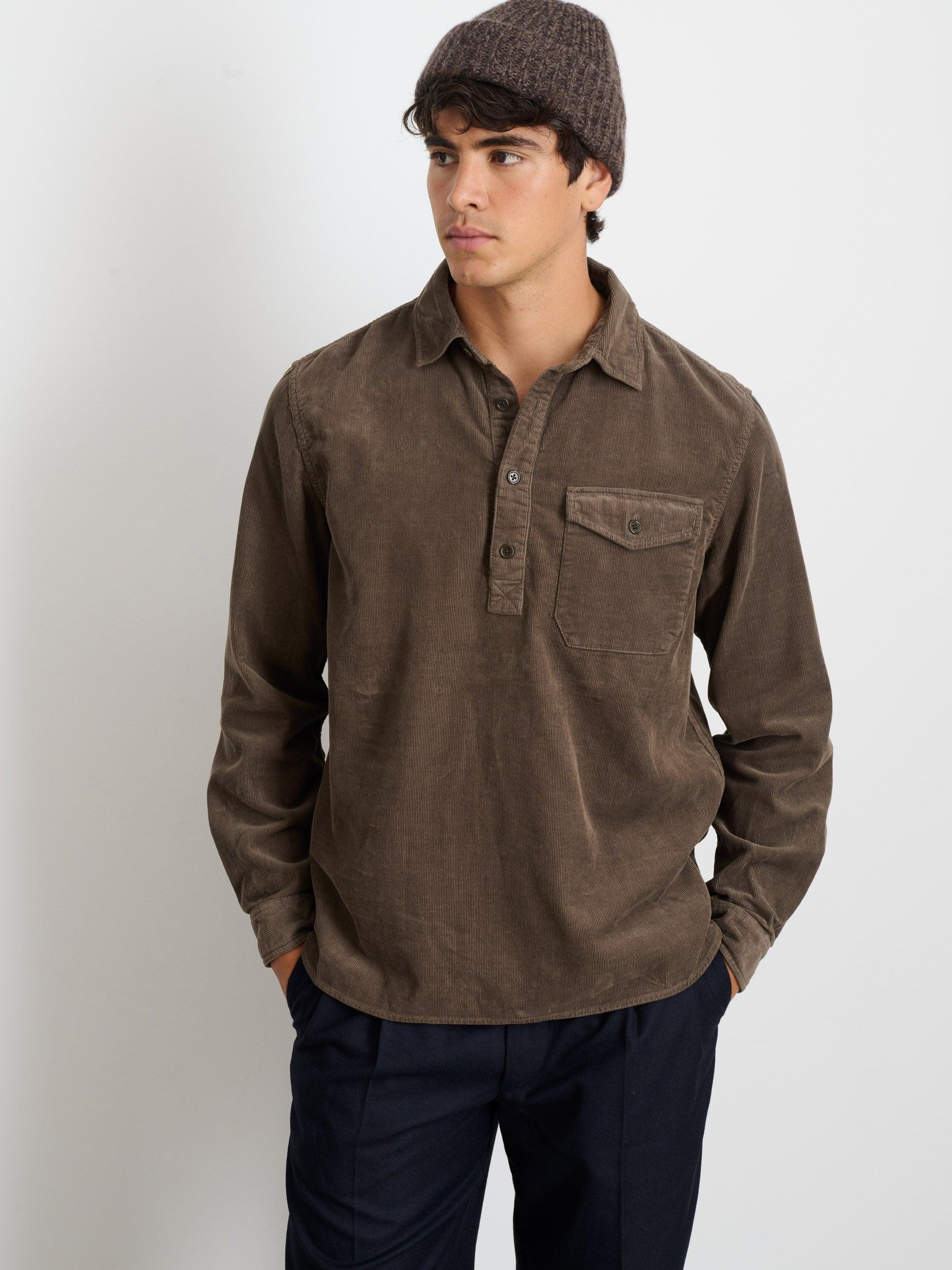 Carter Popover Shirt in Fine Wale Corduroy Male Product Image