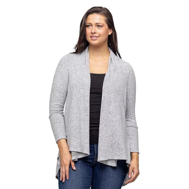 Womens 24Seven Comfort Apparel Open Front High Low Cozy Cardigan Product Image