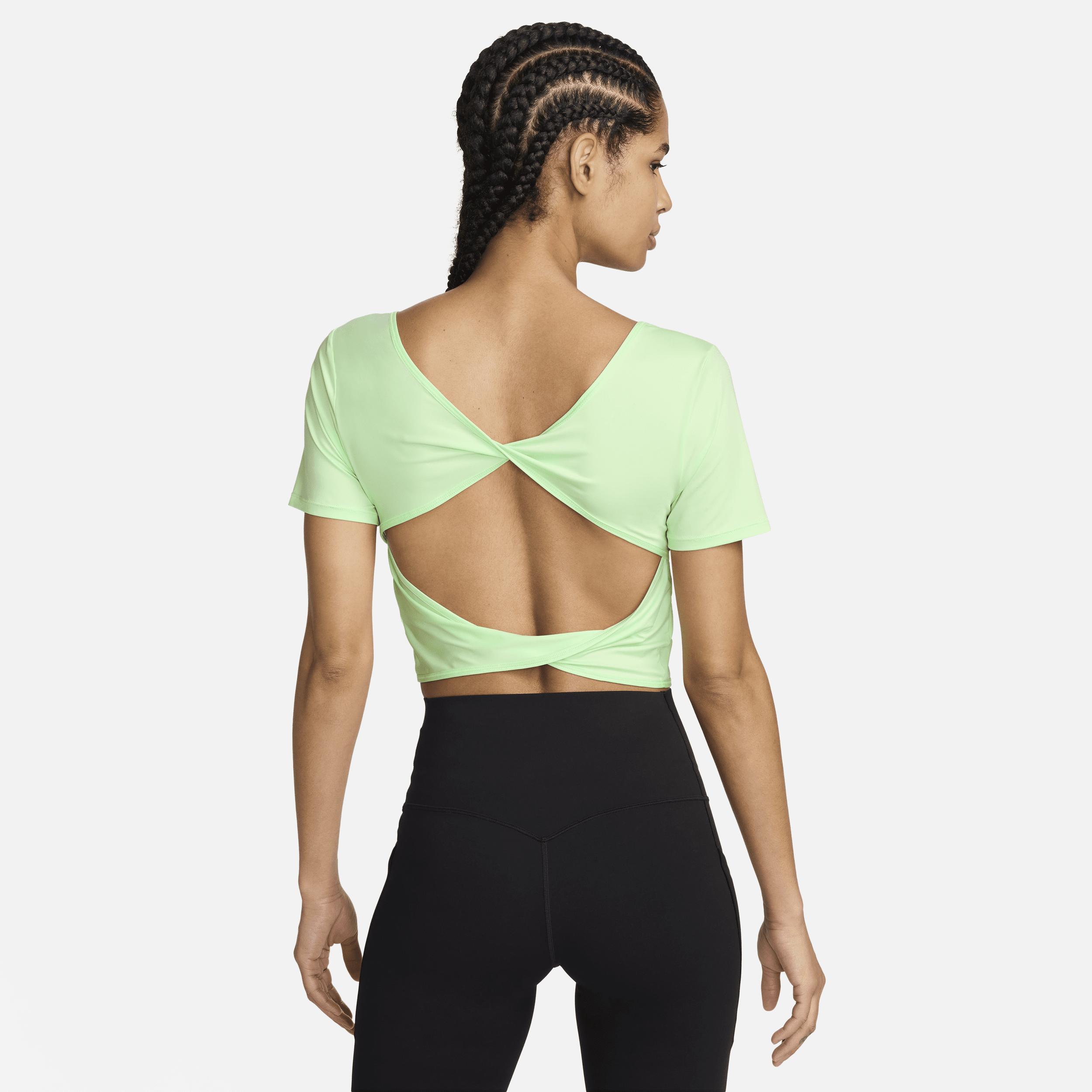 Nike One Classic Women's Dri-FIT Short-Sleeve Cropped Twist Top Product Image