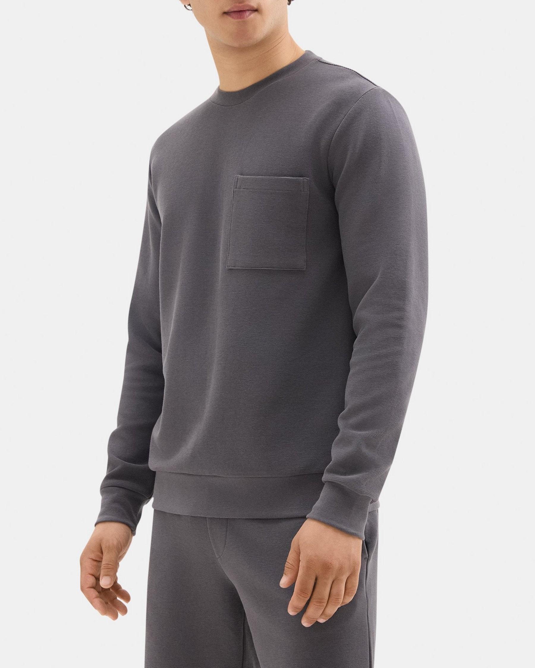 Patch Pocket Sweatshirt in Stretch Cotton Terry Product Image