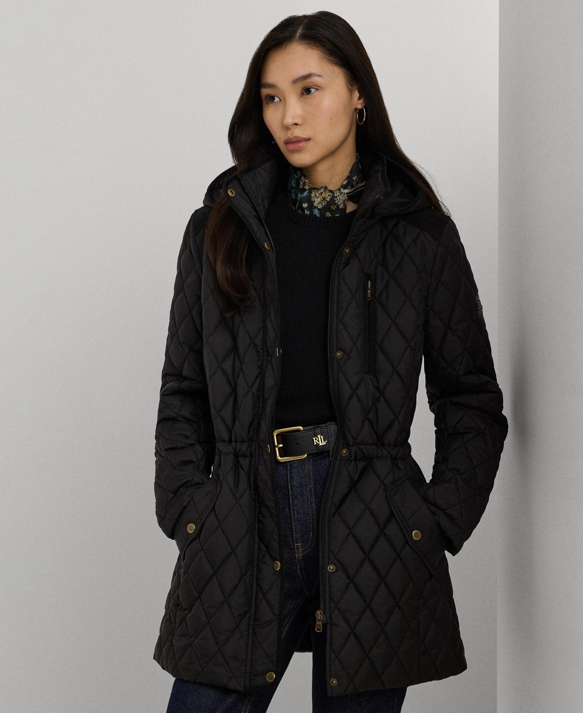 Lauren Ralph Lauren Womens Hooded Quilted Coat Product Image