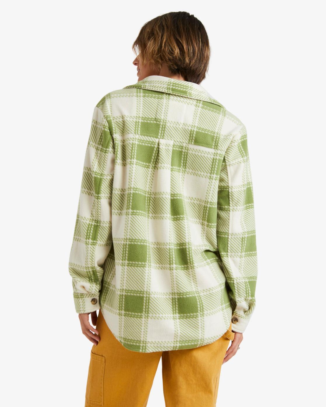 A/Div Forge Fleece Flannel Shacket - Green Eyes Female Product Image