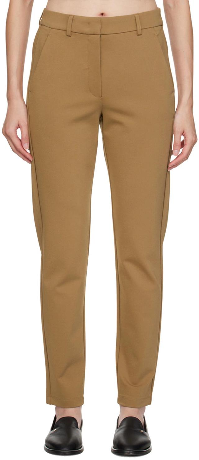 Tan Nunzio Trousers In 001 Camel Product Image