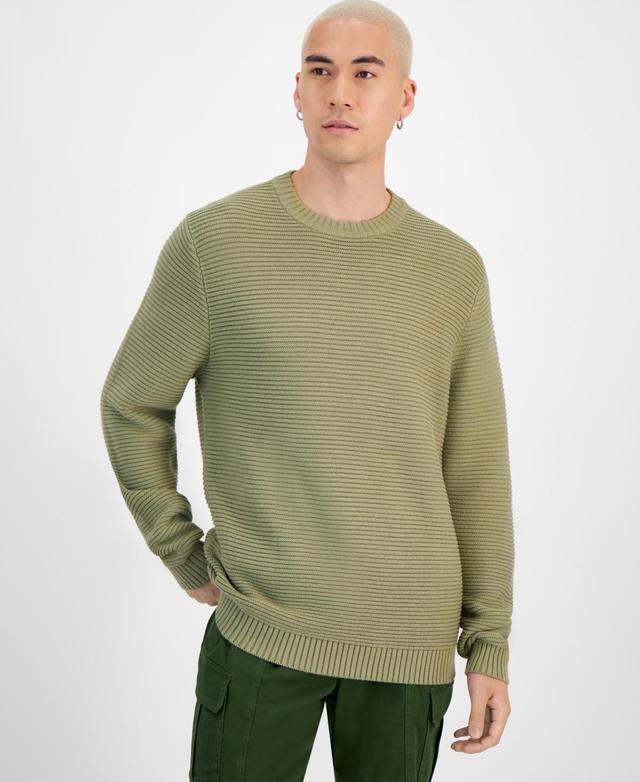 Sun + Stone Mens Links Textured Crewneck Pullover Sweater, Created for Macys Product Image