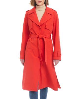 kate spade new york Womens Maxi Belted Water-Resistant Trench Coat Product Image