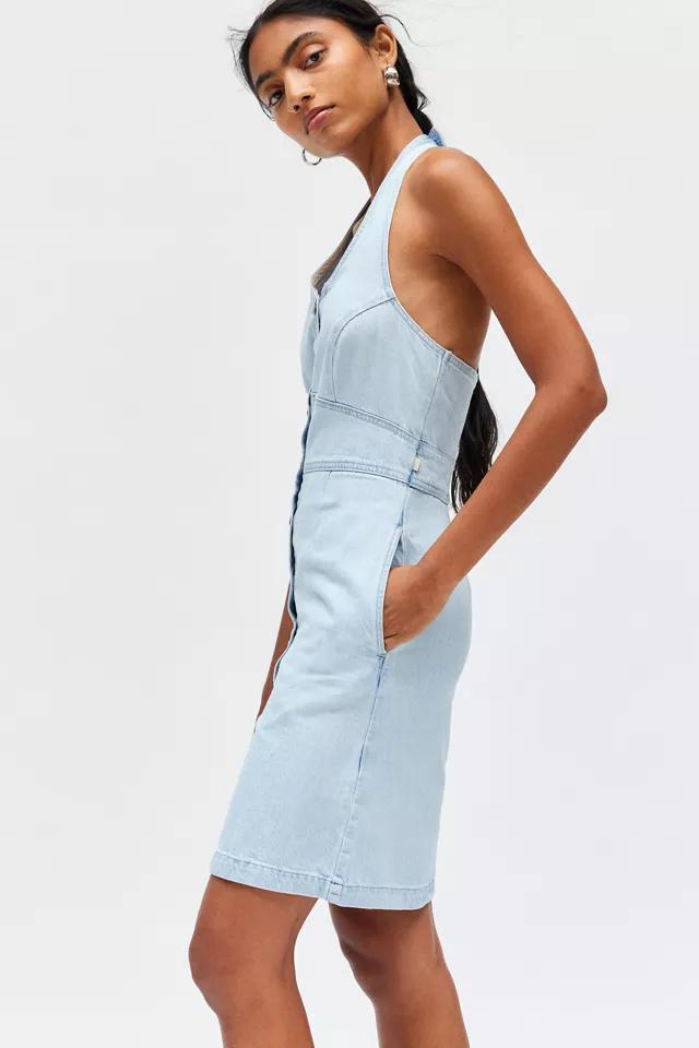 Levi’s® Janeesah Denim Button Front Halter Mini Dress Product Image