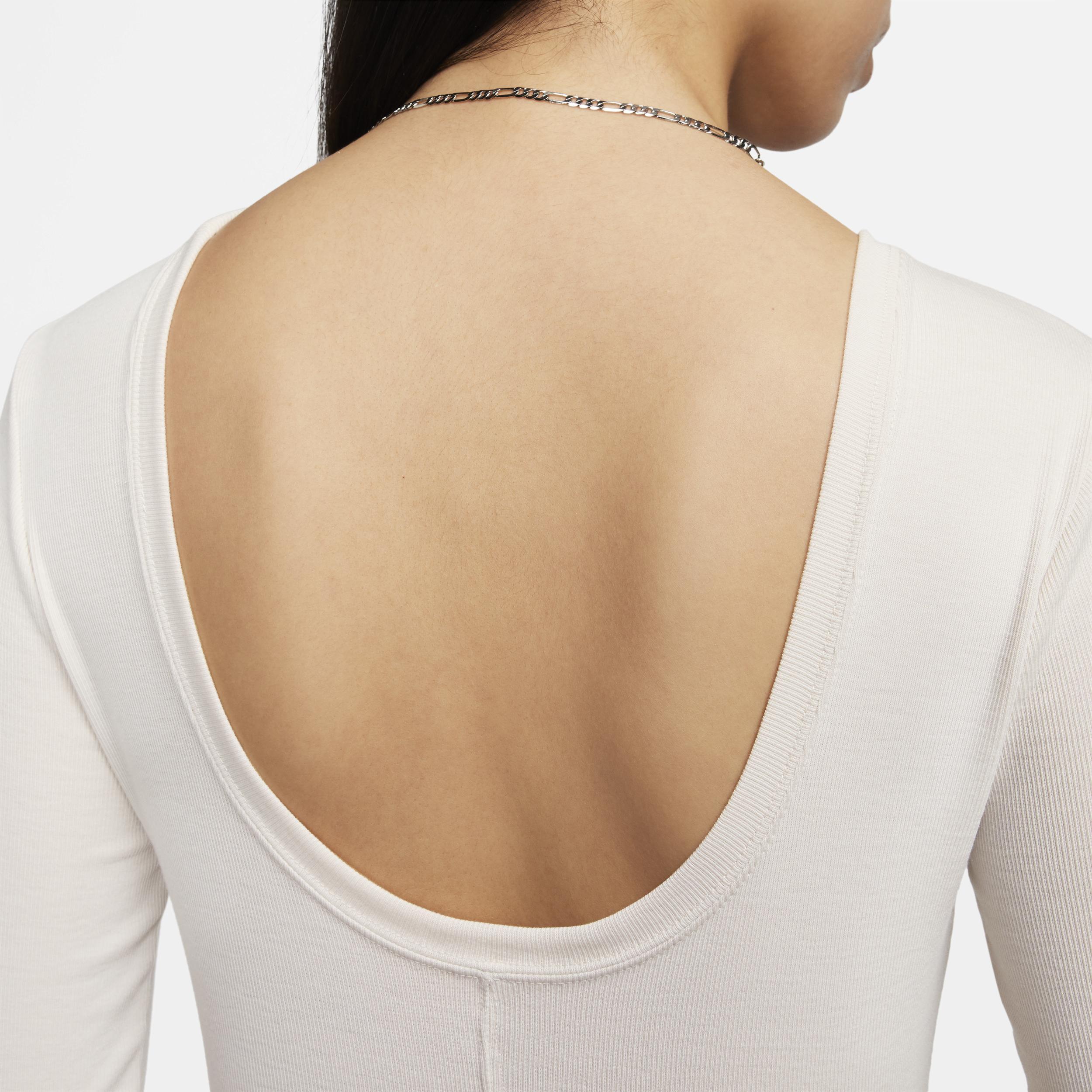 Women's Nike Sportswear Chill Knit Tight Scoop-Back Long-Sleeve Mini-Rib Top Product Image