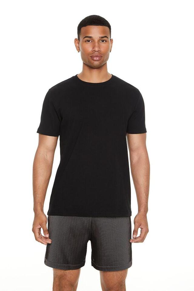 Textured Cotton-Blend Crew Tee | Forever 21 Product Image