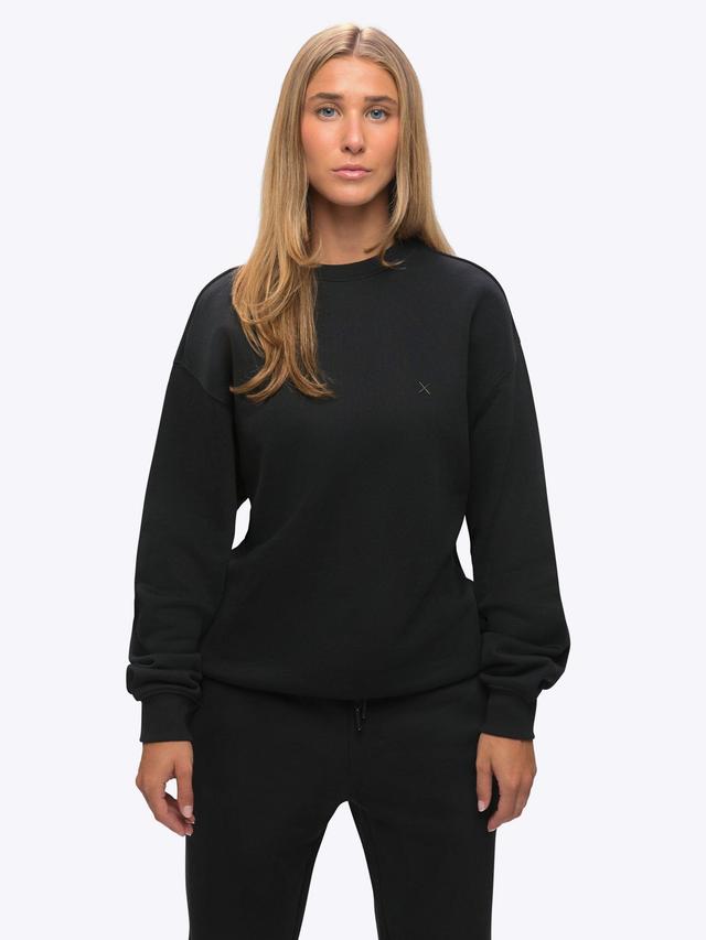 Divine Fleece Pullover | Black Relaxed-Fit Product Image