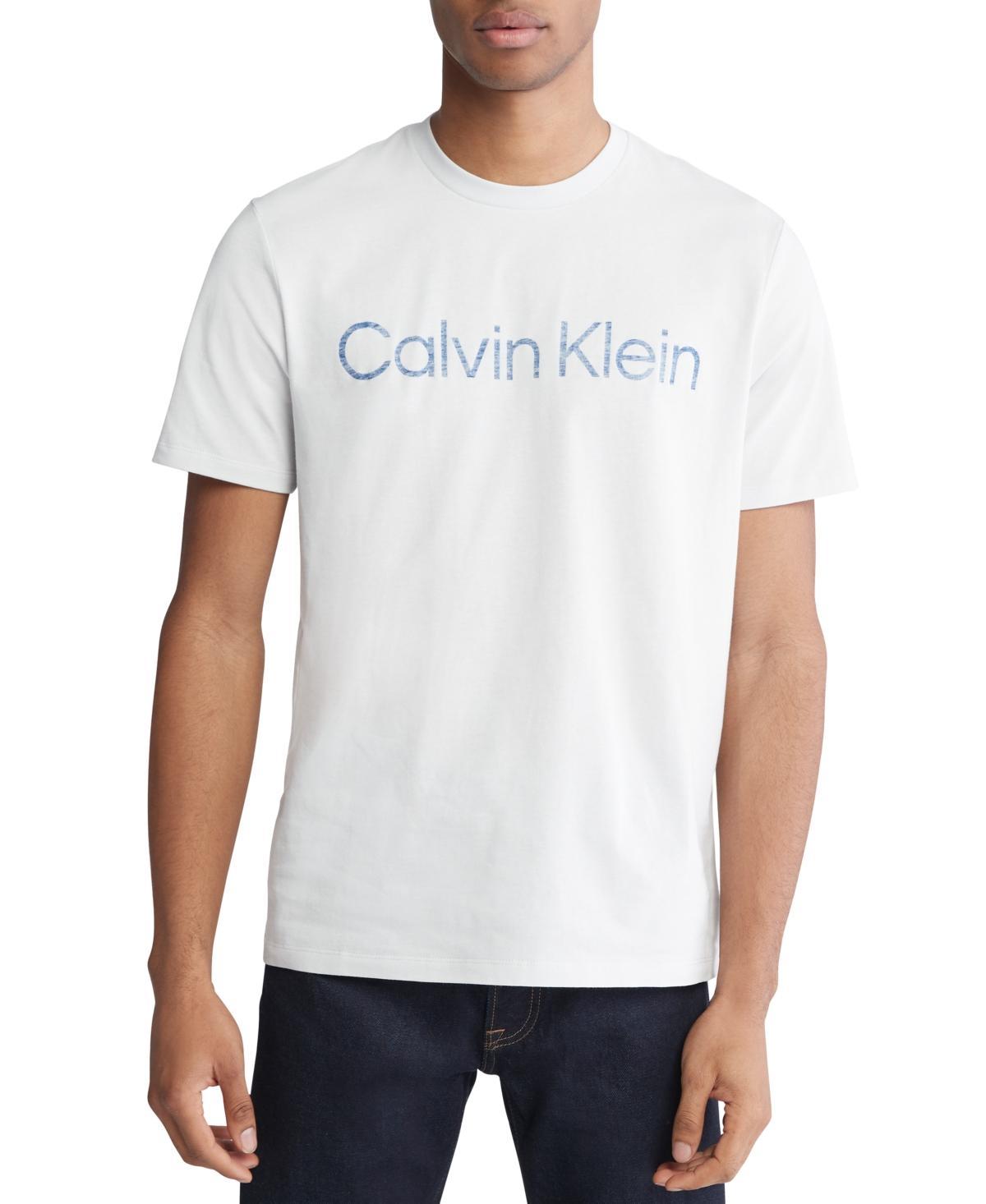 Calvin Klein Mens Short Sleeve Crewneck Faded Logo Graphic T-Shirt Product Image