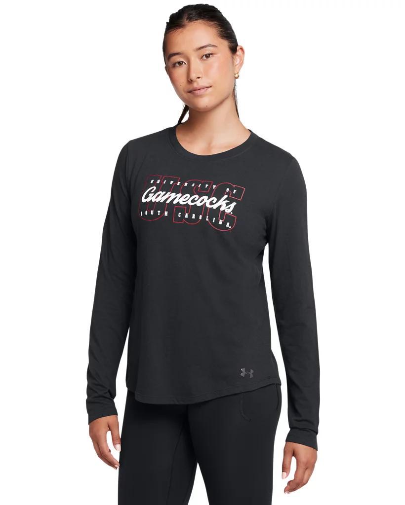 Women's UA Performance Cotton Collegiate Long Sleeve Product Image