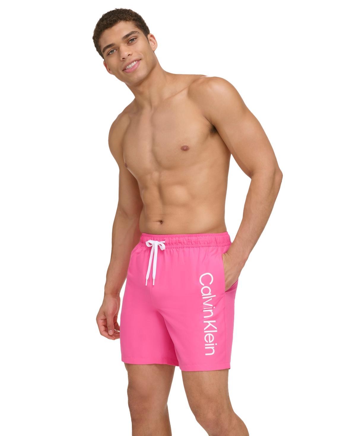 Calvin Klein Mens Core Logo-Print 7 Volley Swim Trunks, Created For Macys Product Image