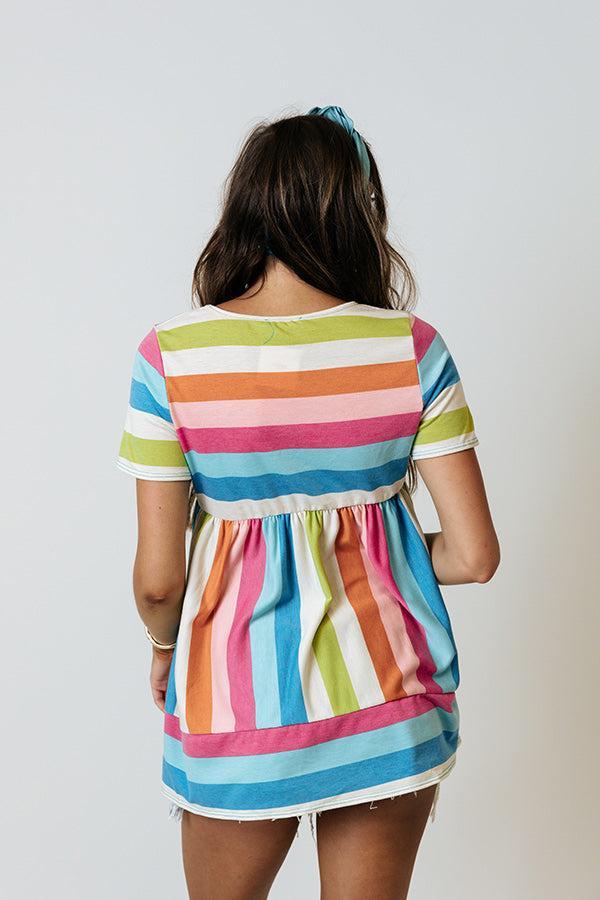 Southern Bay Stripe Babydoll Top Product Image