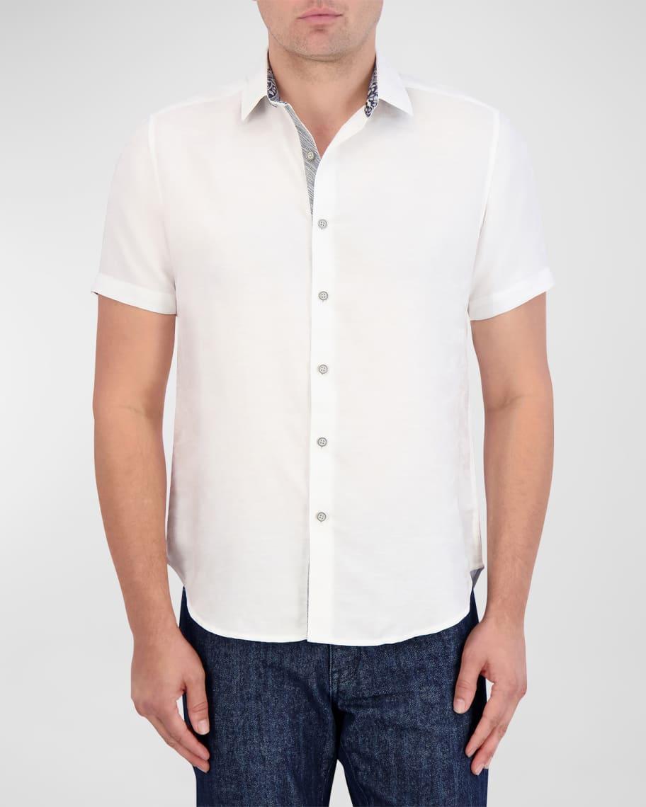 Mens Poseidon Linen & Cotton-Blend Button-Front Shirt Product Image