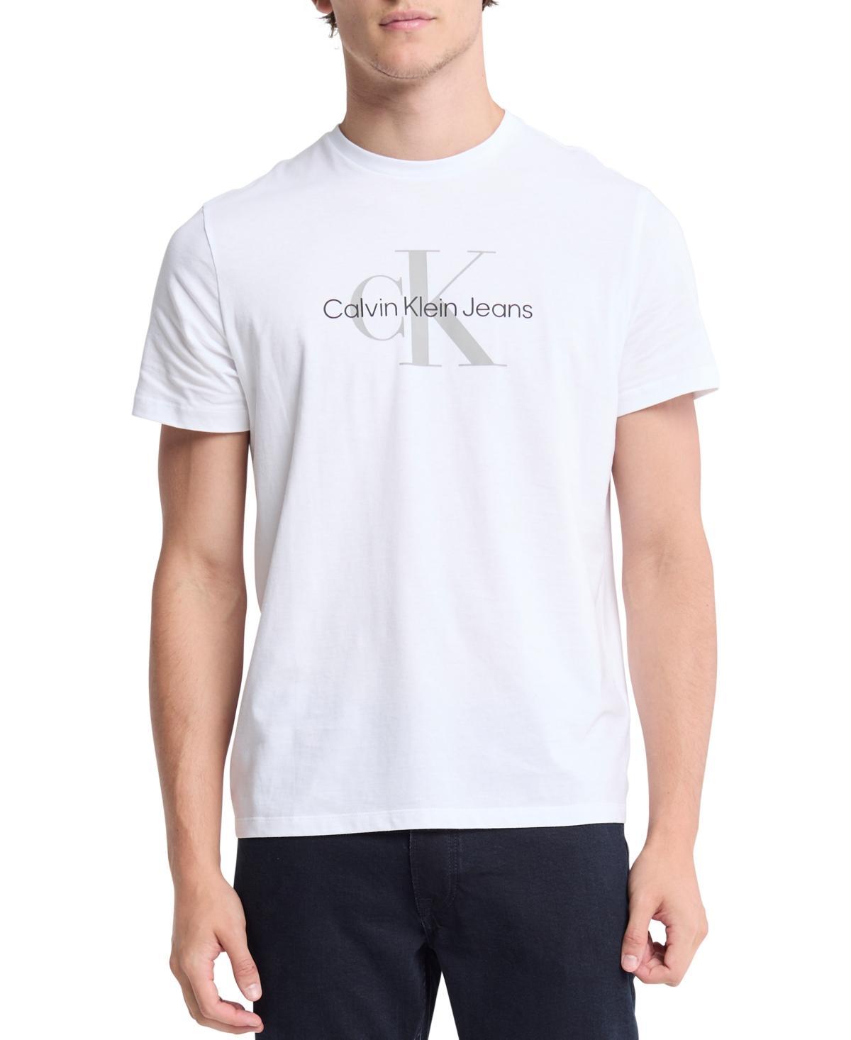 Clavin Klein Mens Classic-Fit Monogram Logo Graphic T-Shirt Product Image