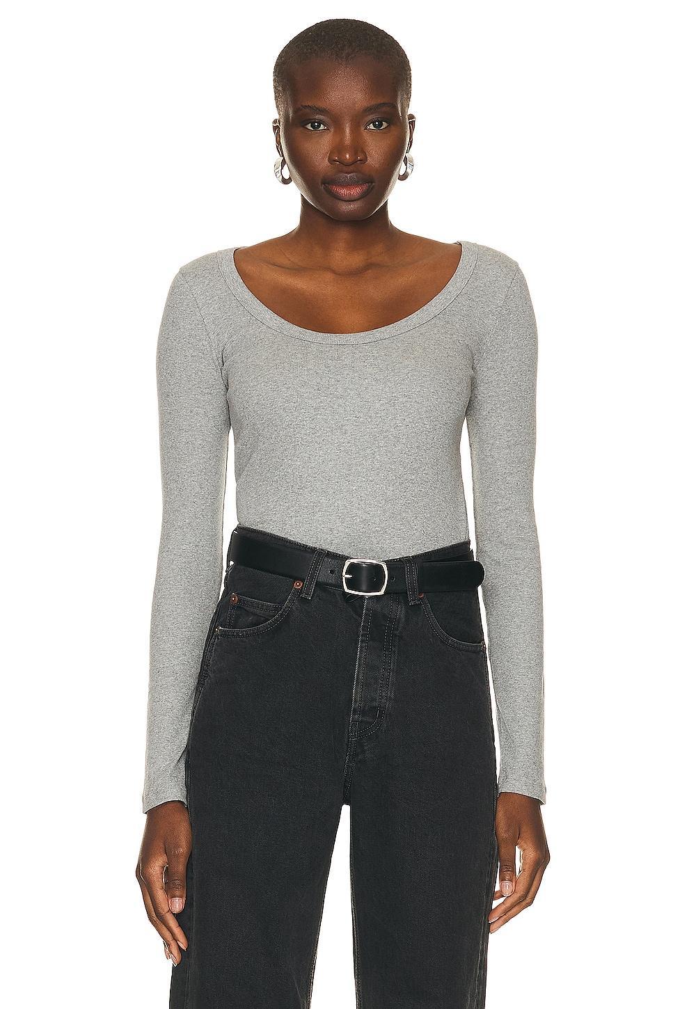 Toteme Classic Rib Top in Grey Product Image