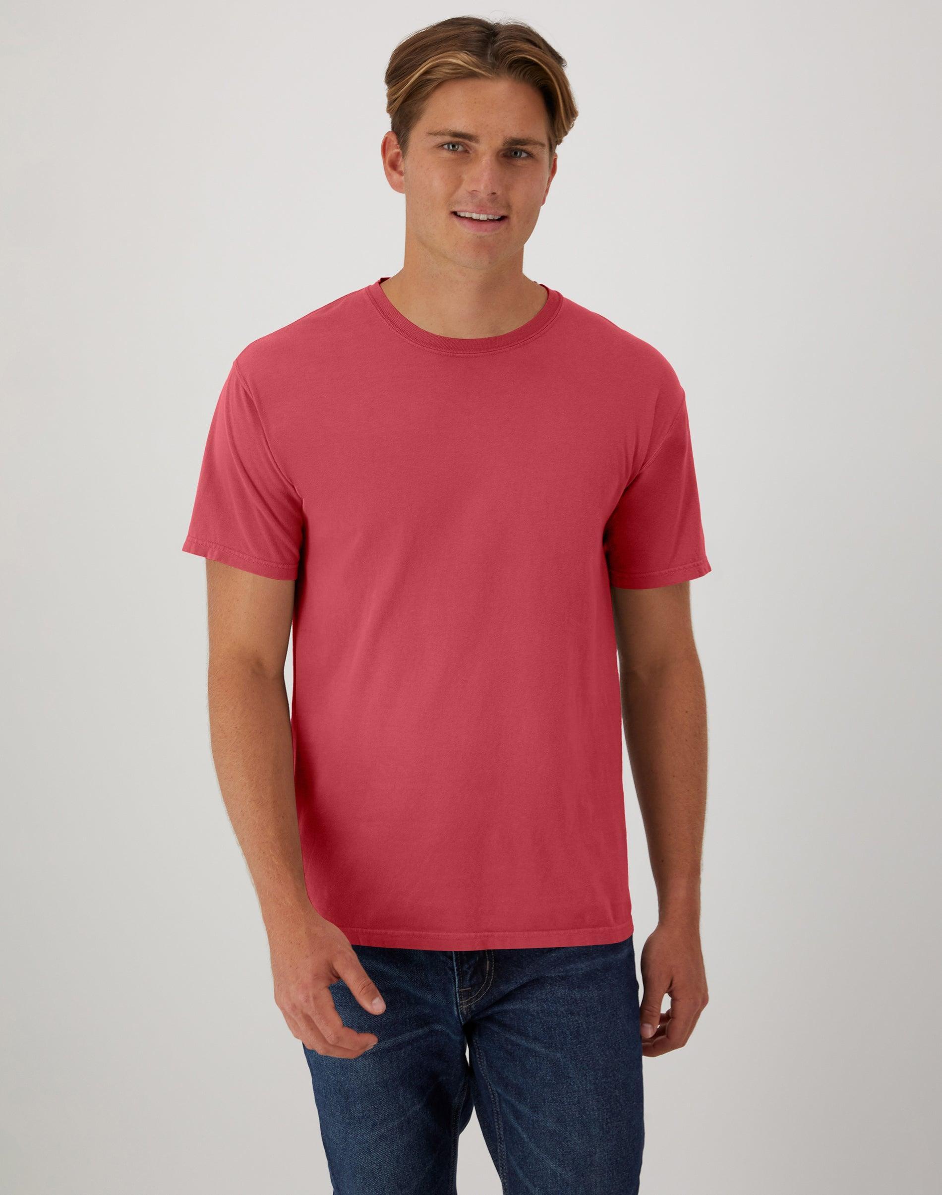 Hanes Mens Garment Dyed Cotton T-Shirt Spanish Moss 2XL Product Image