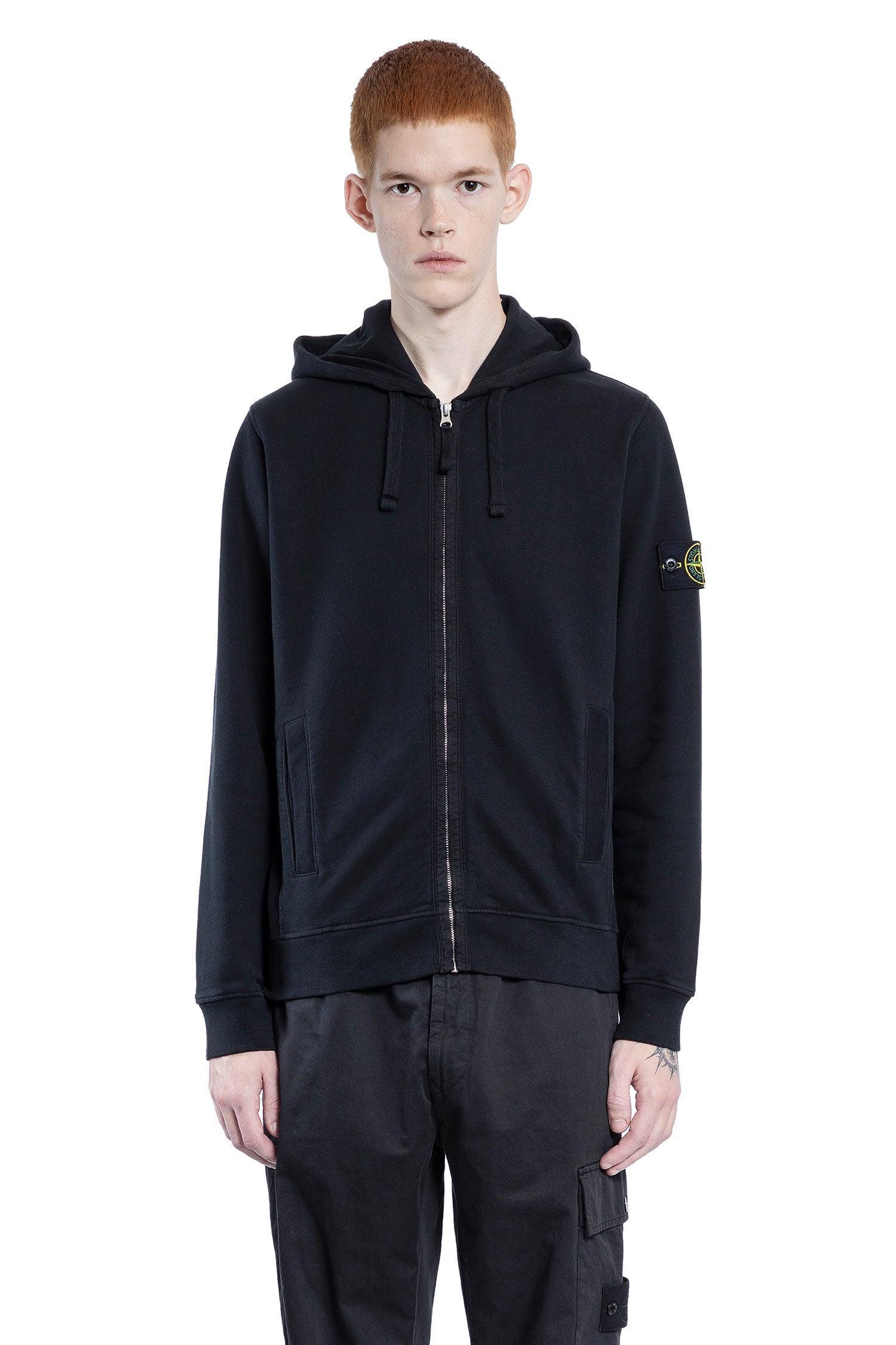 STONE ISLAND Man Black Sweatshirts Product Image