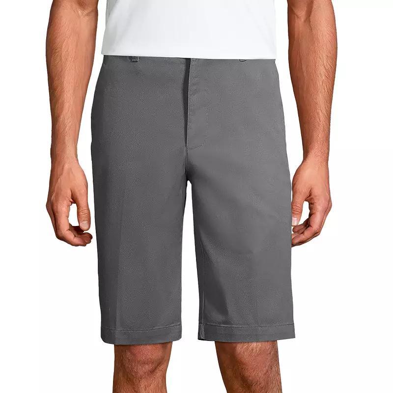 Mens Lands End Plain Front Wrinkle-Resistant Chino Shorts Product Image