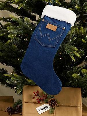 Wrangler® Sherpa Denim Christmas Stocking | Women's ACCESSORIES | Wrangler® product image