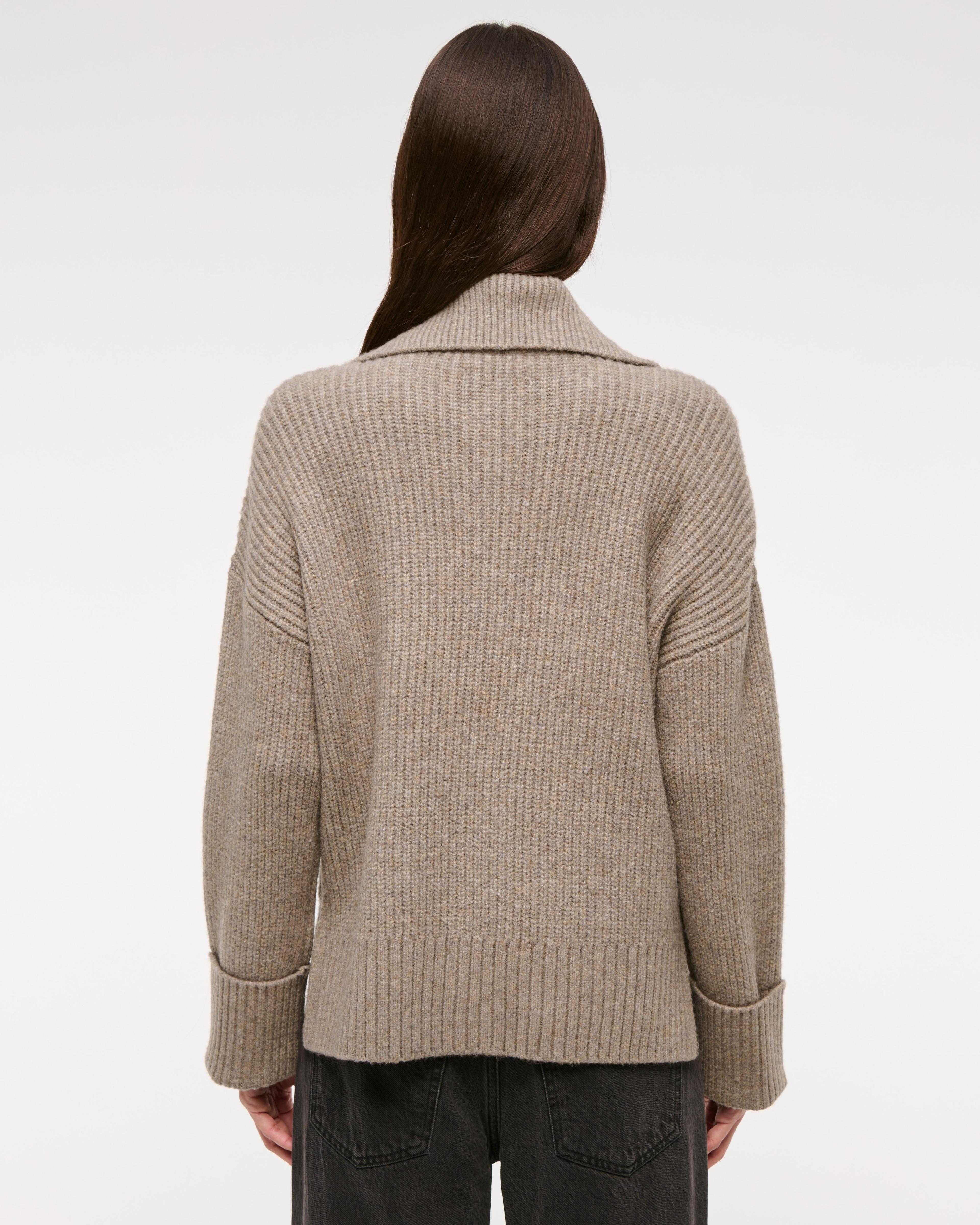 Ribbed Collared Cardigan Product Image