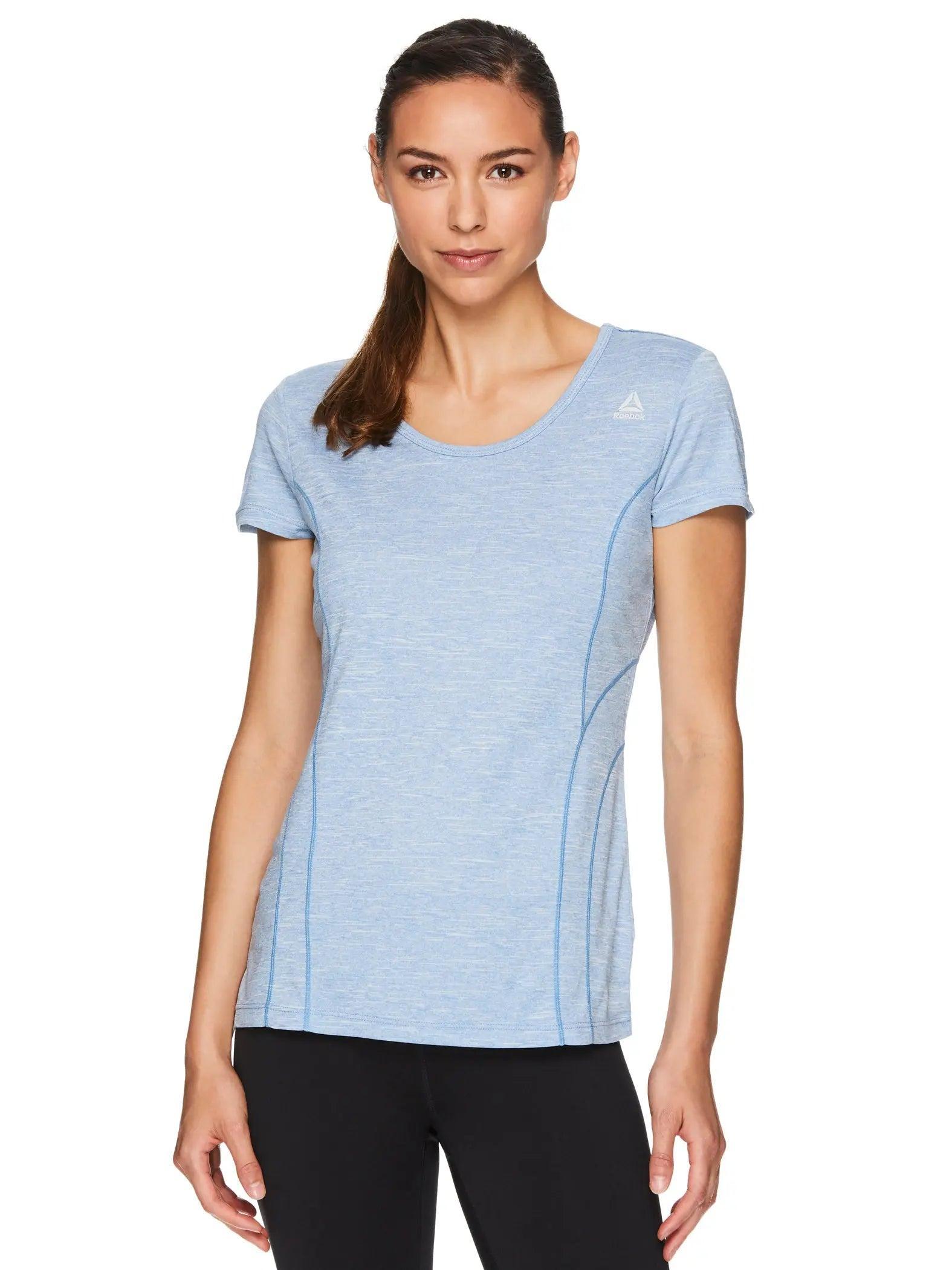 Reebok Women's Fitted Performance Variegated Heather Jersey T-Shirt Product Image