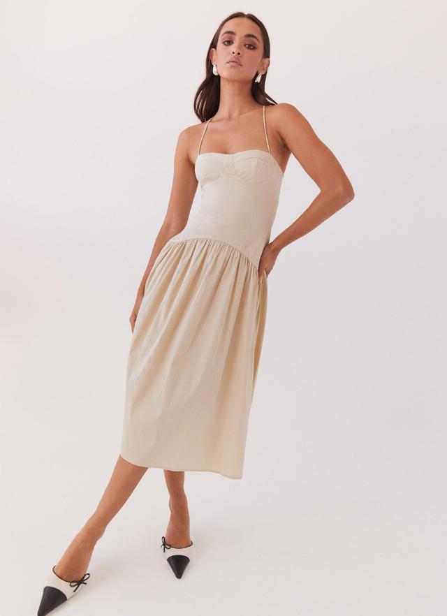 Yvette Corset Midi Dress - Desert Sage Product Image