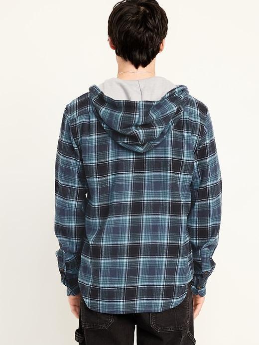 Hooded Flannel Shirt Product Image