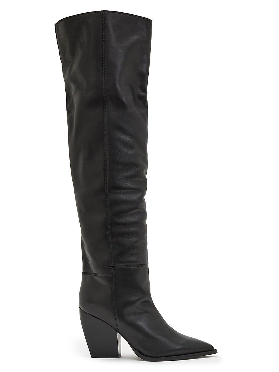 Allsaints Womens Reina Pointed Toe Over The Knee Boots Product Image