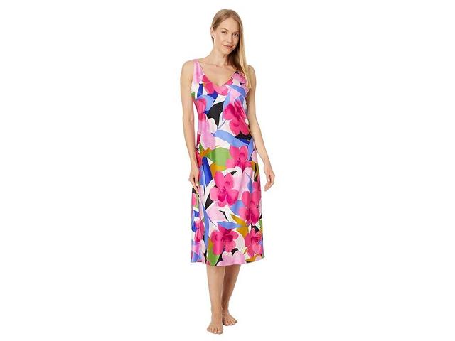 N by Natori Bonita - Satin 46 Gown Multi) Women's Pajama Product Image