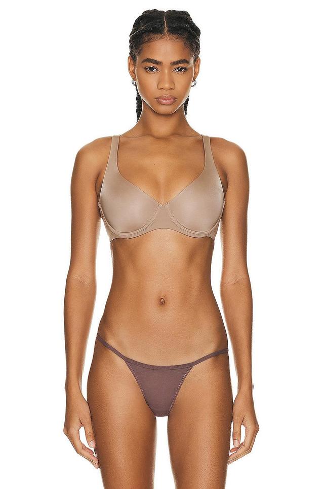 CUUP Micro Scoop Bra in Tan Product Image