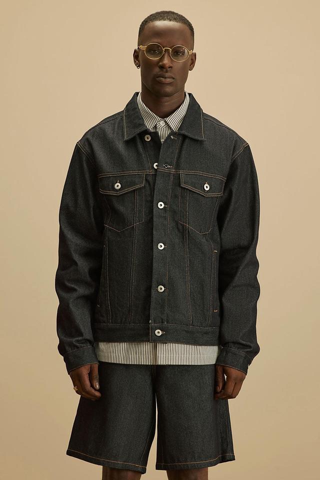 Collin Raw Denim Trucker Jacket - Indigo Product Image