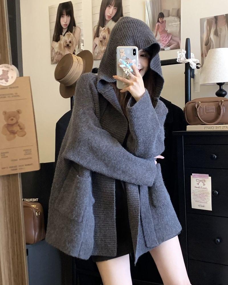 Plain Open Front Cardigan Product Image