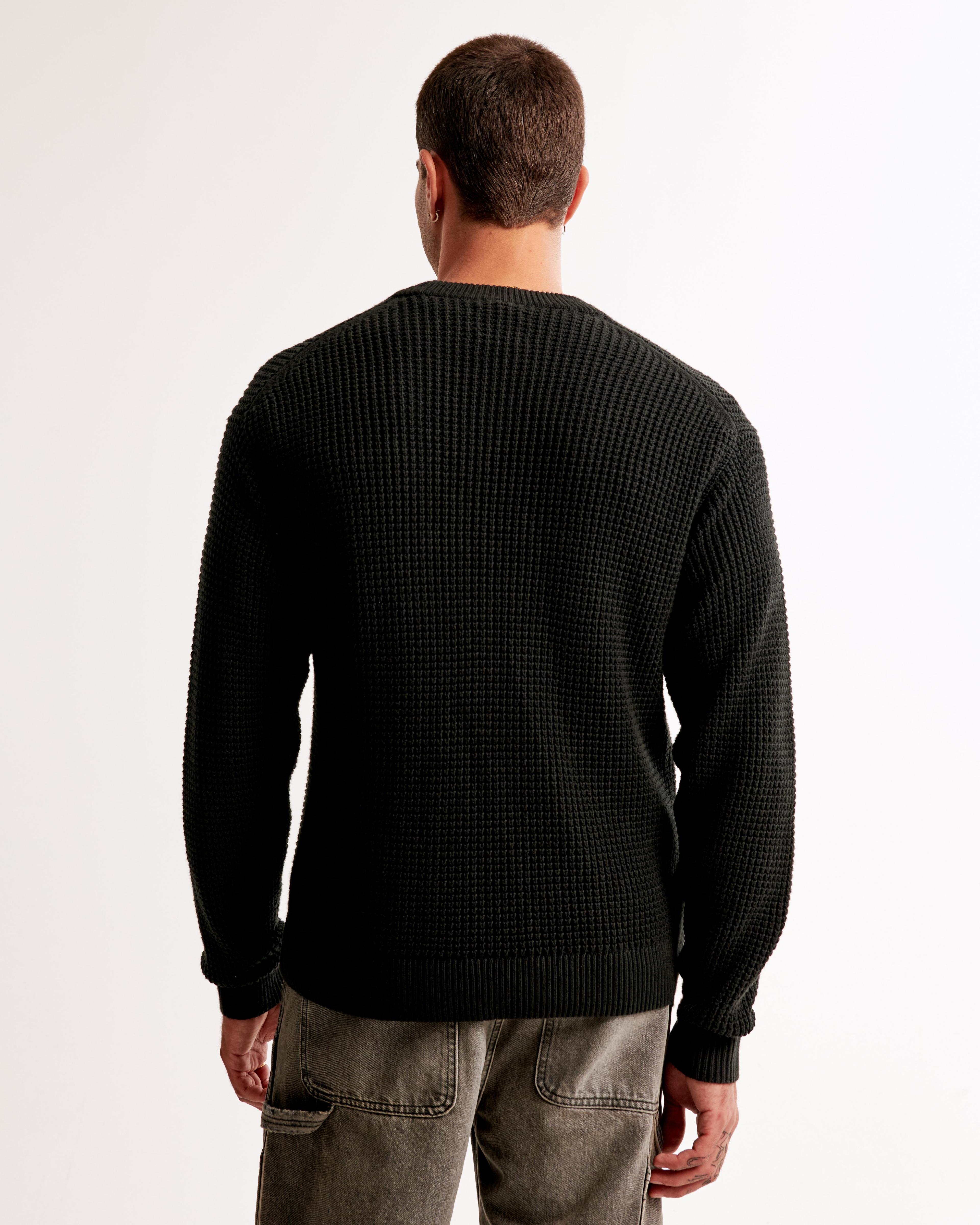 Oversized Waffle Crew Sweater Product Image