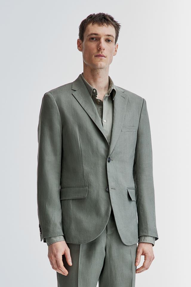 Slim Fit Linen Jacket Product Image