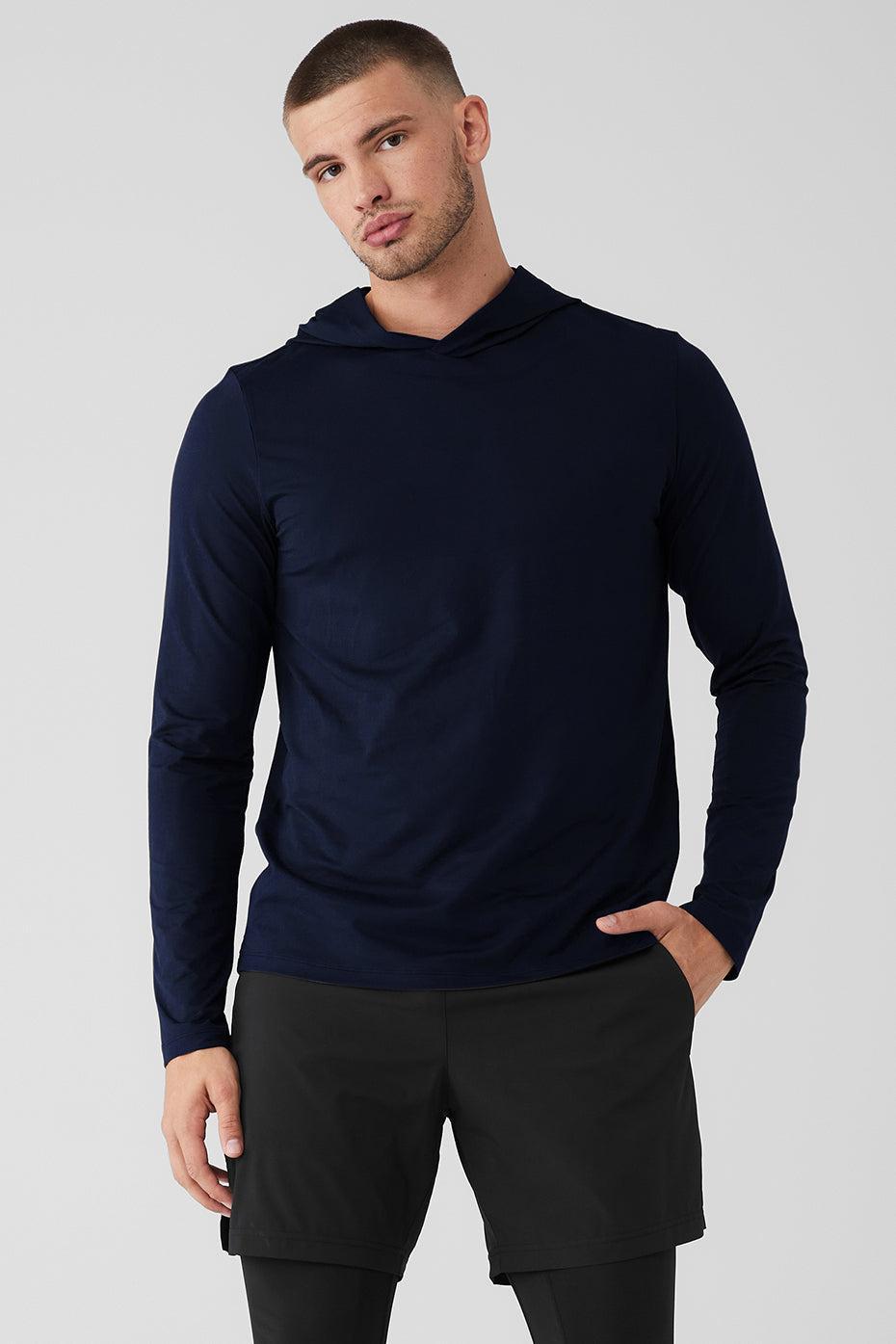 Conquer Reform Long Sleeve With Hood - Navy Male Product Image