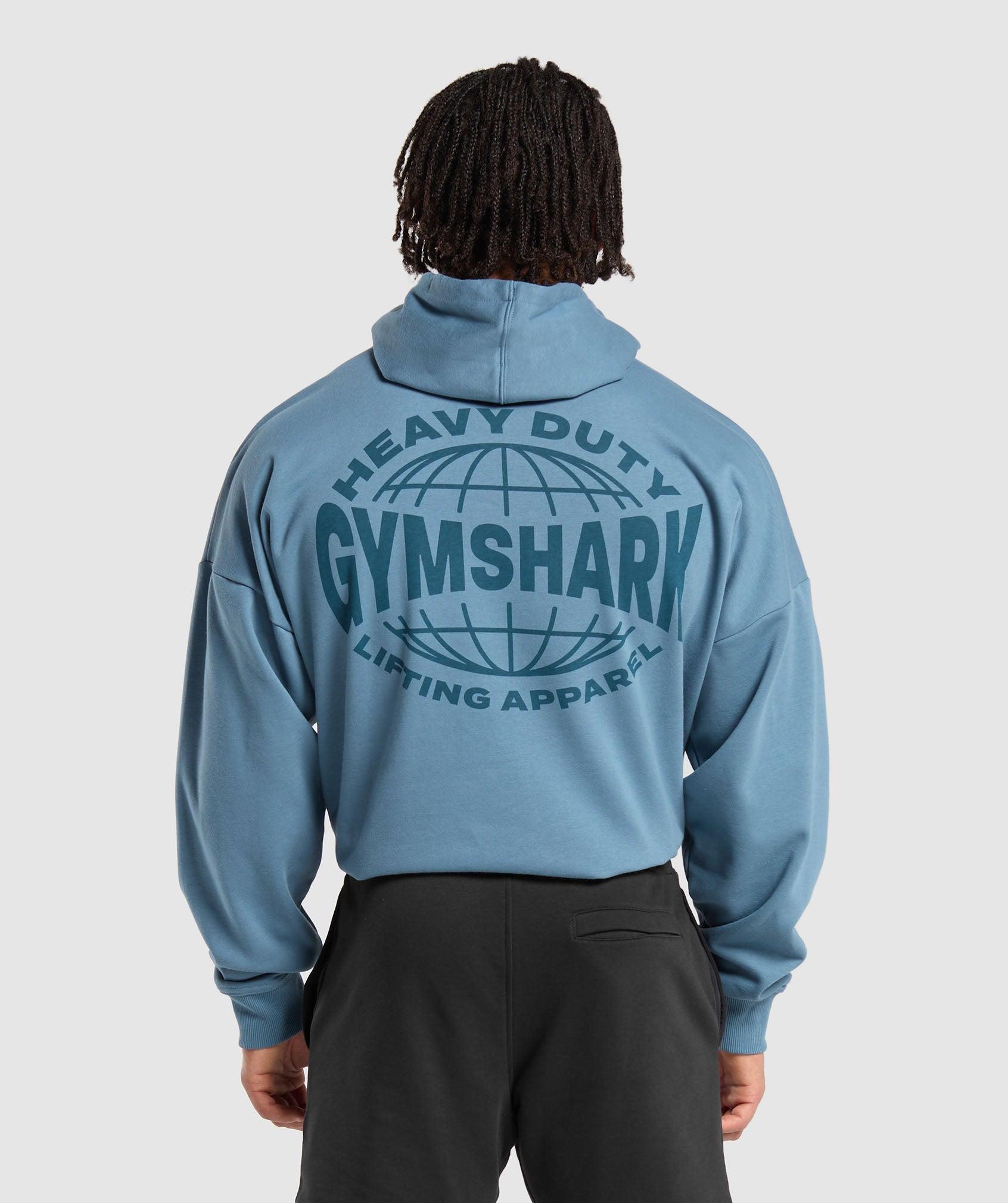 Gymshark Heavy Duty Apparel Hoodie - Faded Blue Male Product Image