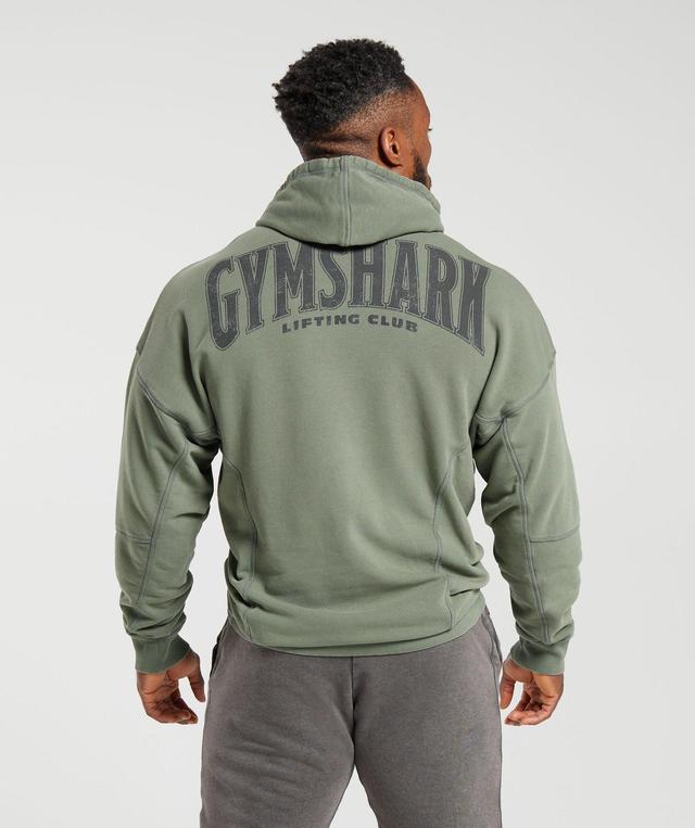 Gymshark Heritage Washed Hoodie - Dusk Green Male Product Image